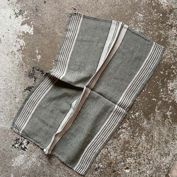 Sisilia linen kitchen towel, dark grey melange