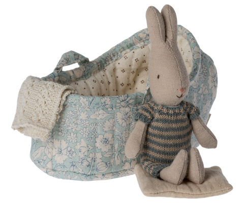 Maileg Rabbit in Carry Cot, Micro