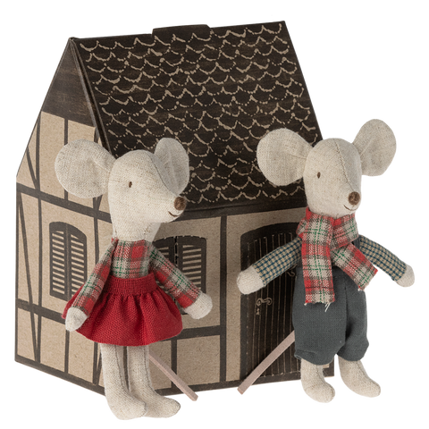 Maileg Winter Mice Twins - Little Brother and Sister