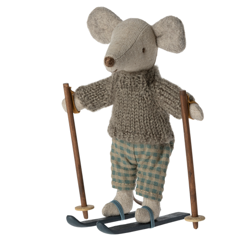 Maileg Winter Mouse with Ski Set, Big Brother