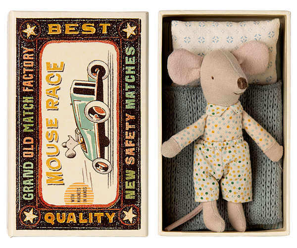 Maileg Little Brother Mouse in a Matchbox