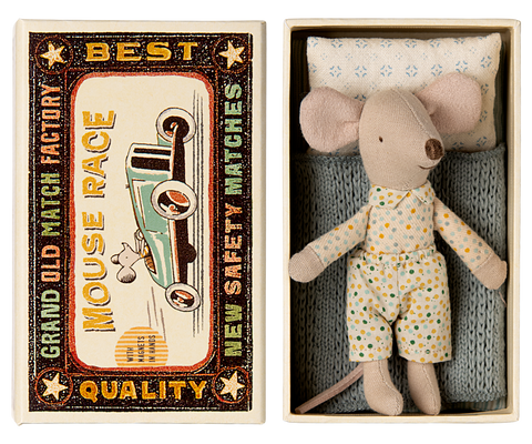 Maileg Little Brother Mouse in a Matchbox