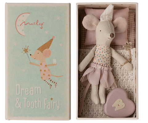 Maileg Tooth Fairy Mouse Little Sister in Matchbox