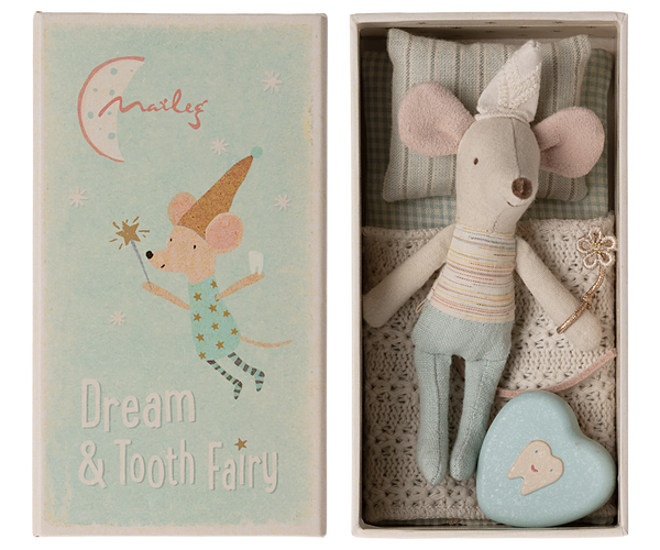 Maileg Tooth Fairy Mouse Little Brother in Matchbox