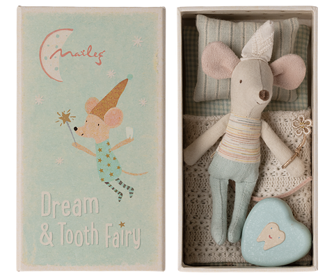 Maileg Tooth Fairy Mouse Little Brother in Matchbox