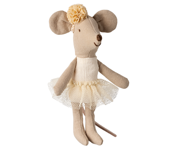 Maileg Ballerina Mouse - Little Sister - Off White