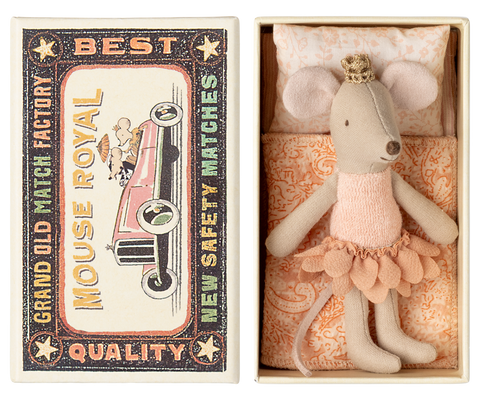 Maileg Princess Mouse - Little Sister in Matchbox