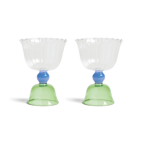 Tulip Green Glasses - Set of Two - &amp;Klevering, Amsterdam