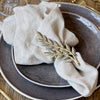 Four Fern Leaf Napkin Rings - Antique Brass