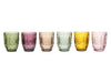 Coloured Decorative Glass Tumblers - Set of Six Assorted