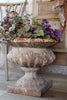 Large Antique Cream Rustic Urn Planter