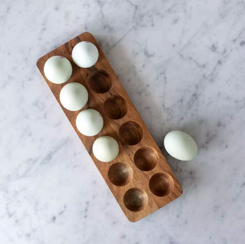 Acacia Wood Egg Tray