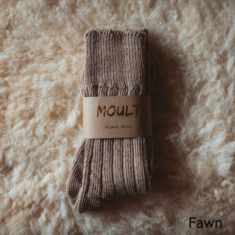 Alpaca Bed Socks Fawn Made in England