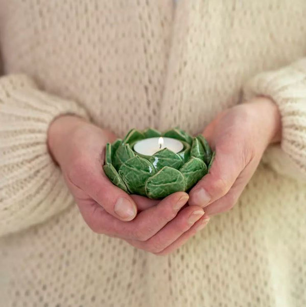 Artichoke Tealight Holder - Green