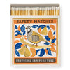 Long Matches in Square Luxury Letterpress Printed Matchbox