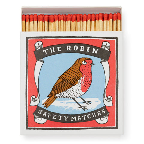 Long Matches in Square Luxury Letterpress Printed Matchbox