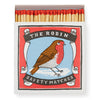 Long Matches in Square Luxury Letterpress Printed Matchbox