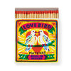 Long Matches in Square Luxury Letterpress Printed Matchbox