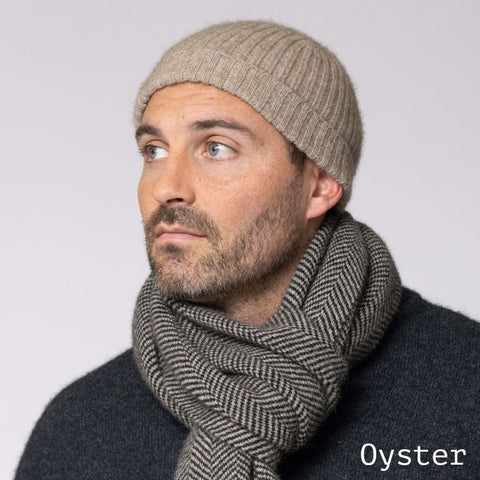 Noble Wilde Possum Merino Bronx Beanie Oyster