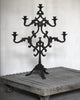 Sophia Large Five Arm Black Cast Iron Candelabra