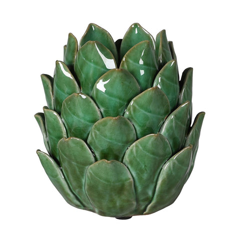 Tall Artichoke Tealight Holder - Green