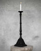 Chetal Tall Black Cast Iron Candlestick 63cm tall