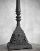 Chetal Tall Black Cast Iron Candlestick 63cm tall