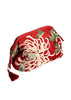 Chrysanthemum Red Velvet Pouch - One Hundred Stars