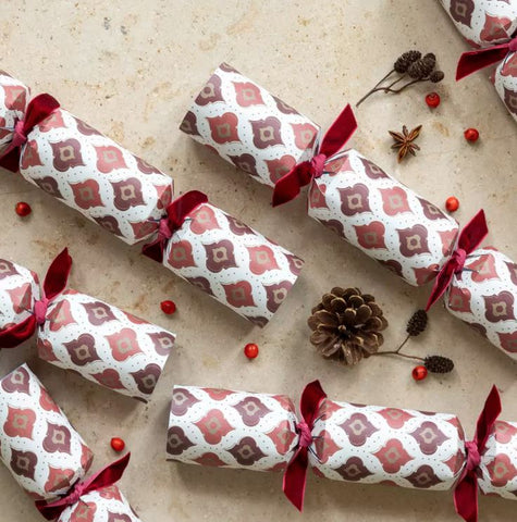 Christmas Crackers filled with Wooden Tree Decorations