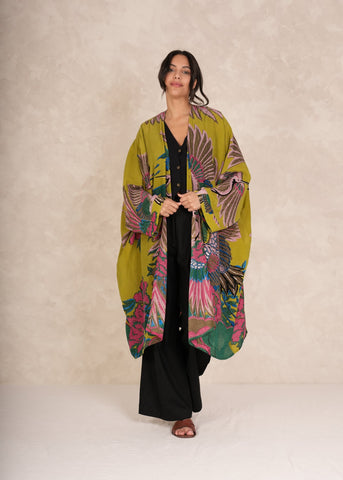 Crane Olive Grande Kimono - One Hundred Stars