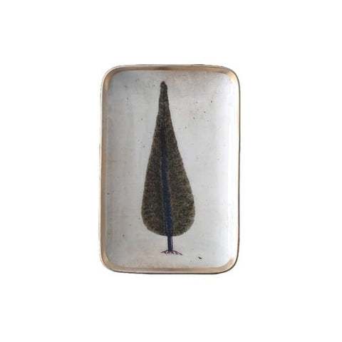 Enamelled Cyprus Tree Tray - Mini - Boncoeurs