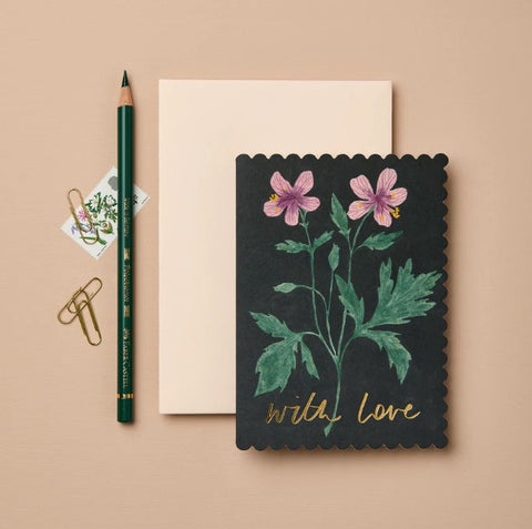 Geranium With Love Card