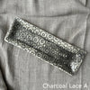 Wonki Ware Skinny Utensil Dish Charcoal Lace