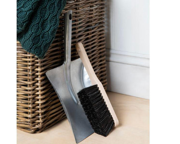 Galvanised Dustpan and Brush Set