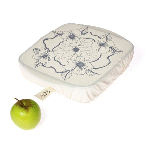 Halo Cotton Dish Cover - Square - Edible Flowers