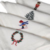 Set of Four Linen Christmas Napkins