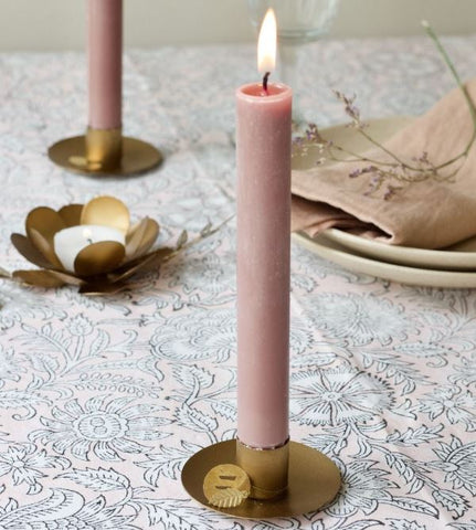 Simple Candle Holder for Dinner Candle - Antique Brass