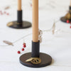 Simple Black Candle Holder for Thin Taper Candle