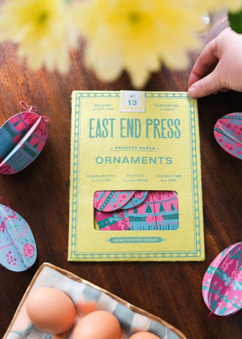 Easter Egg Paper Ornaments by East End Press