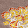 Embroidered Velvet Cushion - Tree Design - Taupe