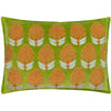 Embroidered Velvet Cushion - Chartreuse