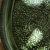 Enamel Oval Serving Platter Forest Green