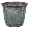 Rustic Verdigris Studded Iron Planter