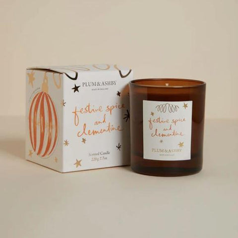 Plum & Ashby Festive Spice & Clementine Scented Candle