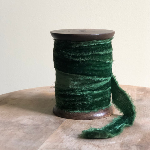 Frayed Edge Wide Velvet Ribbon - 10 Metre Spool