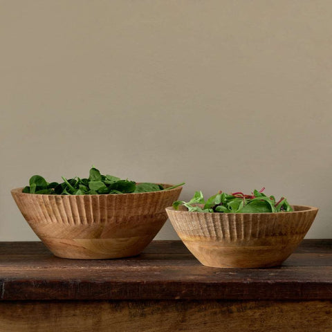 Handcarved Mango Wood Bowl - Two Sizes