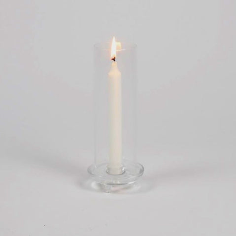 Clear Glass Cylinder Candle Holder Stand