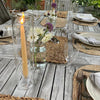 Glass Candle Holder with Removable Glass Tube Cover - for Dinner or Pillar Candle