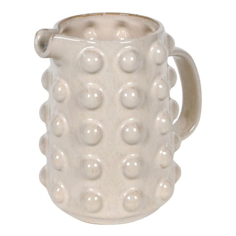 Cream Bobble Stoneware Jug