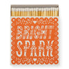 Long Matches in Square Luxury Letterpress Printed Matchbox